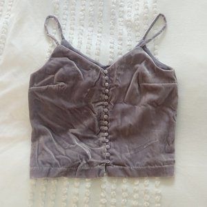 Madwell Lavender Velvet Crop Top